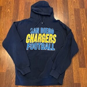 San Diego Chargers Retro Navy Hoodie Sweatshirt Size Large